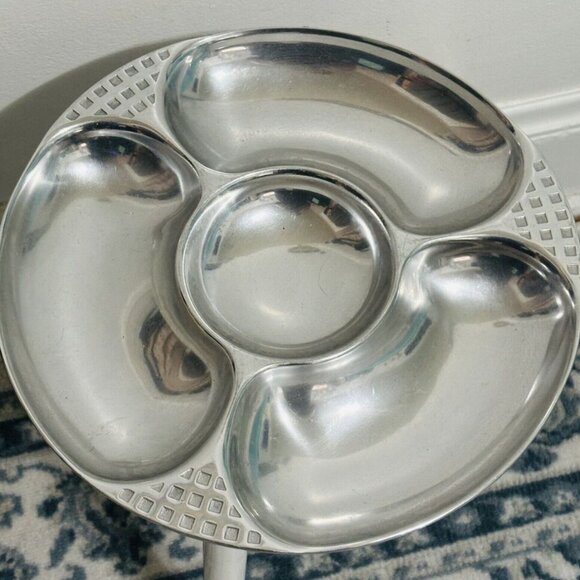 Wilton Armetale Chip & Dip Platter Pewter Large 14" - Picture 1 of 6